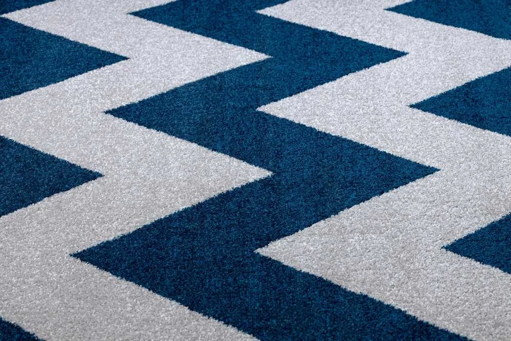 Blue Mėlyna Kilimėlis ESMEA ZIGZAK 2 spalvų mėlynas 140x190 Hakano