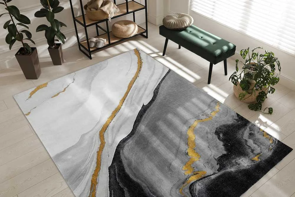 Kilimėlis ESTEMA MARBLE spalva juoda 140x190 Hakano