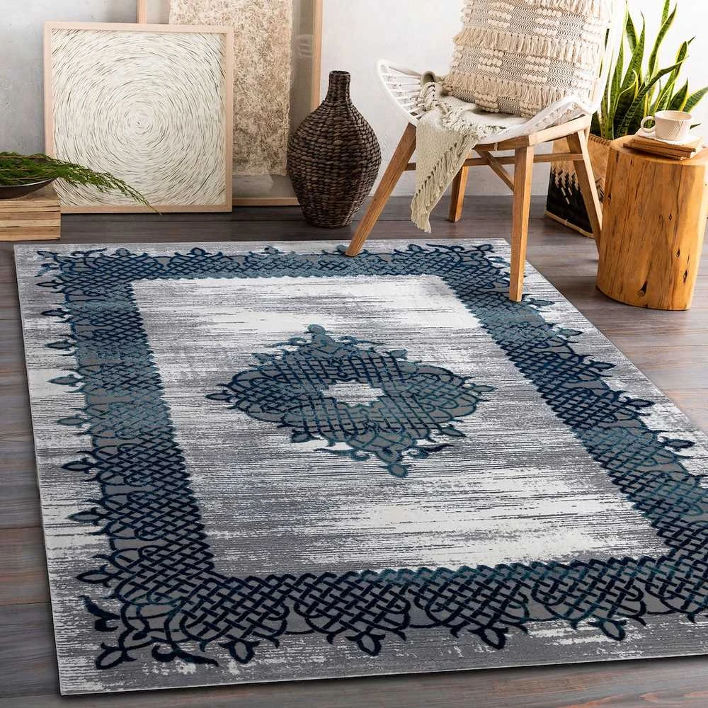 Rug IONA FRAME 3 color pilka 160x220 Hakano