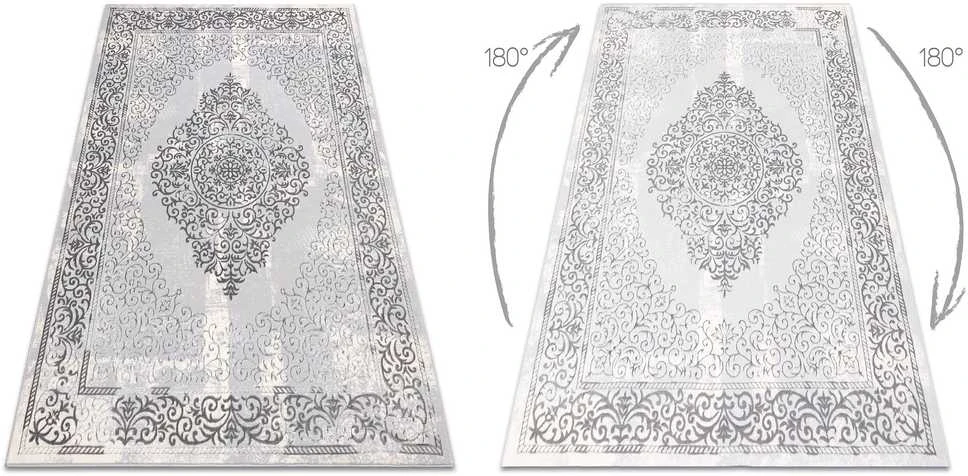 Rug IONA ROSETTE color pilka 80x150 Hakano