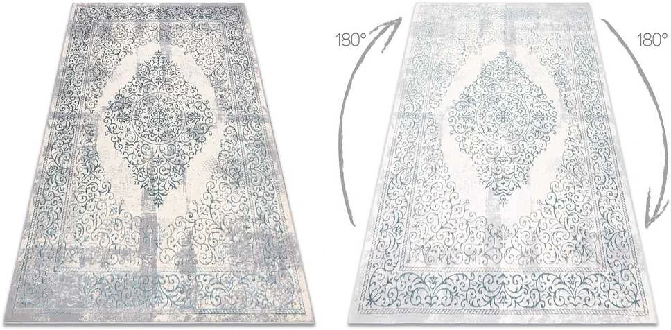 Rug IONA ROSETTE color pilka 80x150 Hakano