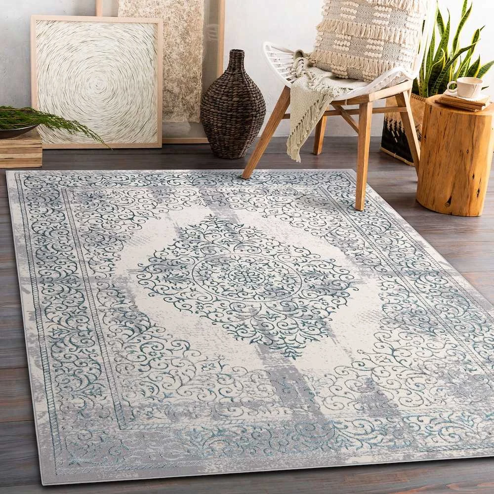 Rug IONA ROSETTE color pilka 80x150 Hakano