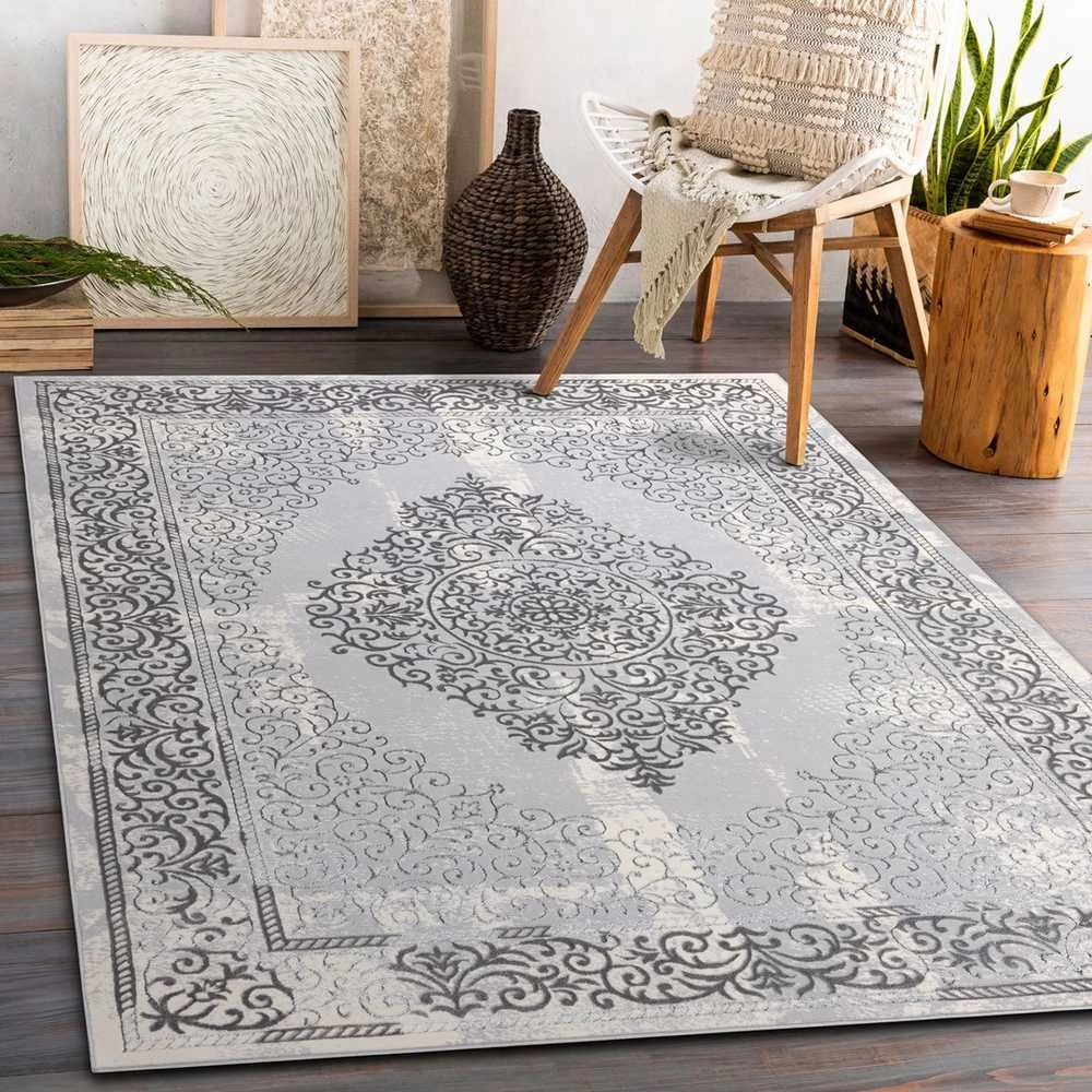 Rug IONA ROSETTE color pilka 80x150 Hakano