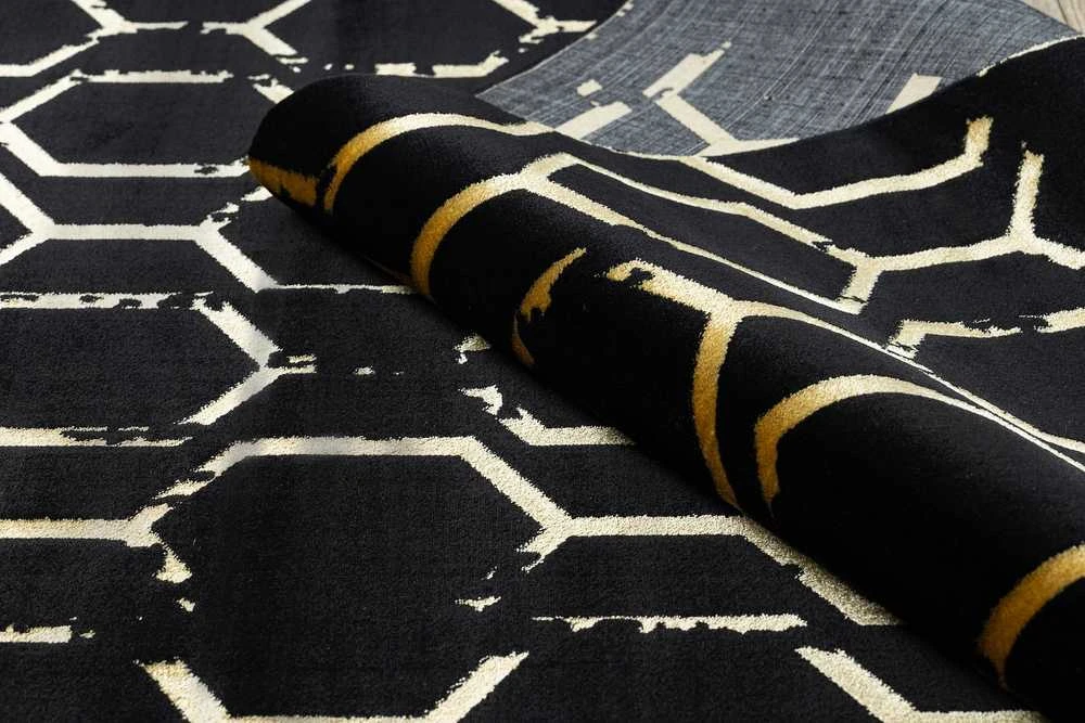 Dywan MOSSE ARTDECO 2 spalva juoda 160x220 Hakano