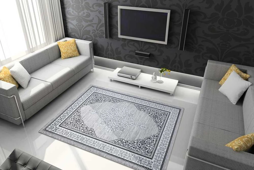 Dywan MOSSE ORNAMENT 2 spalva pilka 80x150 Hakano