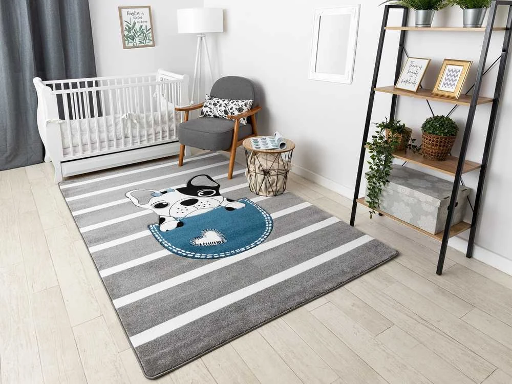 Rug TINIES DOG color pilka 140x190 Hakano