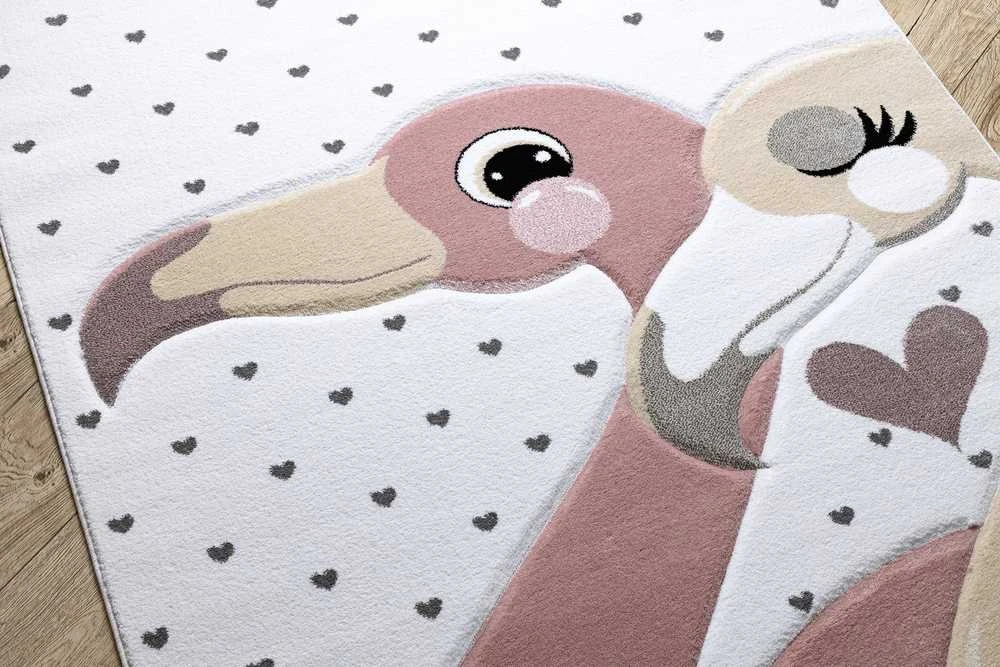Dywan TINIES FLAMINGOS spalva kreminė 160x220 Hakano