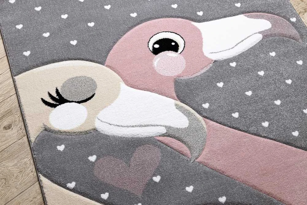 Dywan TINIES FLAMINGOS spalva pilka 120x170 Hakano