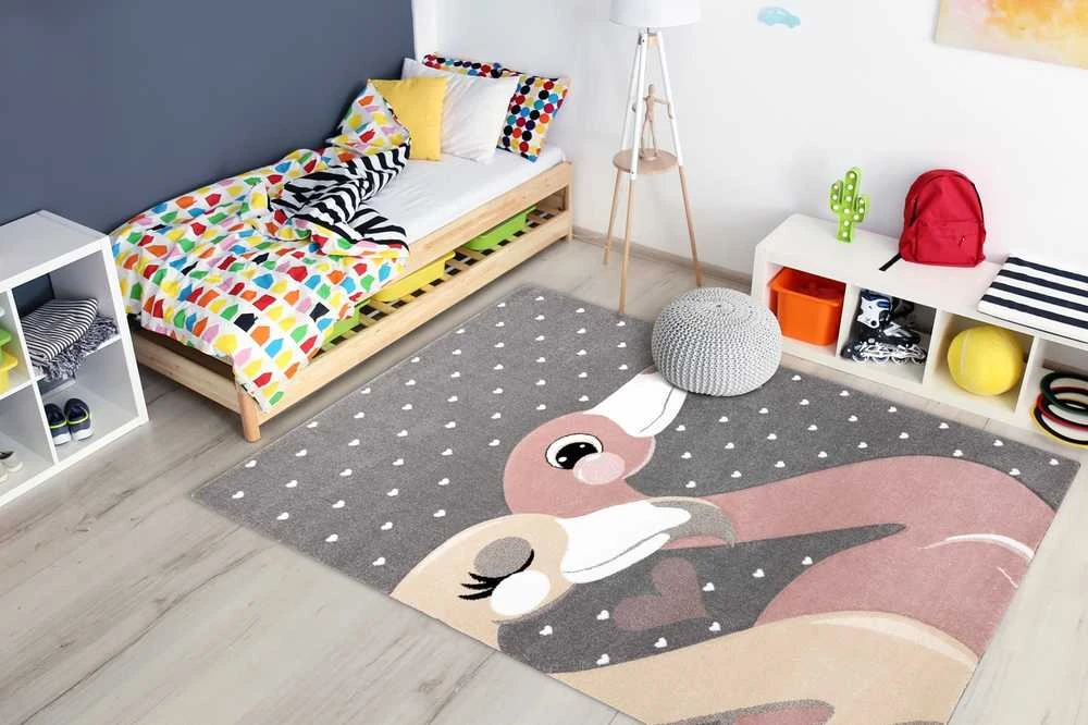 Dywan TINIES FLAMINGOS spalva pilka 80x150 Hakano