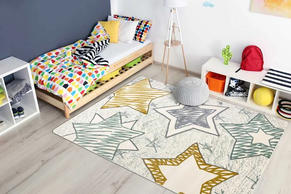 Rug TINIES STAR color pilka 140x190 Hakano