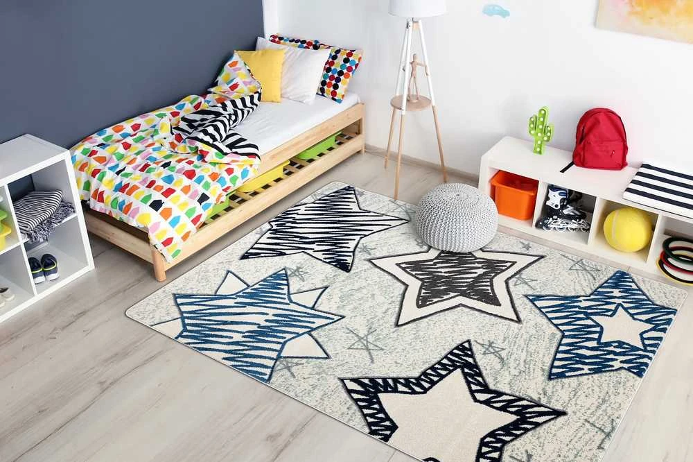 Blue Mėlyna Kilimėlis TINIES STARS mėlyna spalva 160x220 Hakano