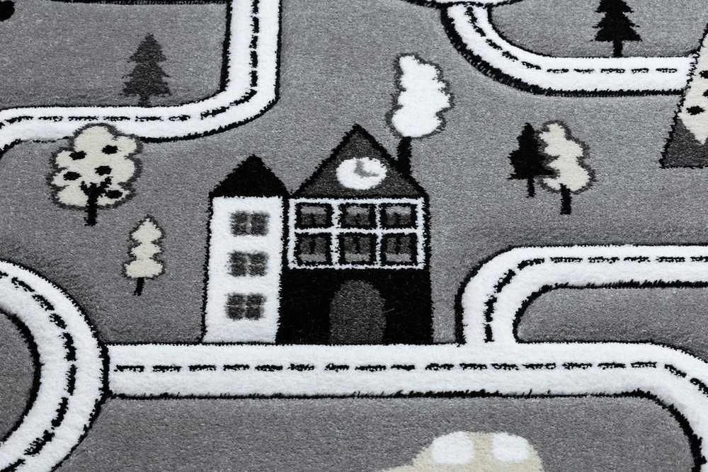 Rug TINIES TOWN color pilka 140x190 Hakano