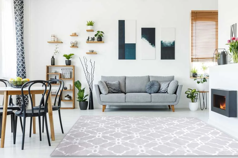 Rug TREX CLOVER color pilka 80x150 Hakano