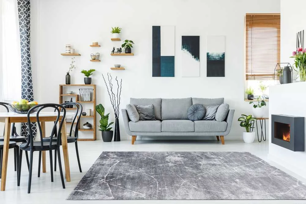 Rug TREX MARBLE color pilka 120x170 Hakano