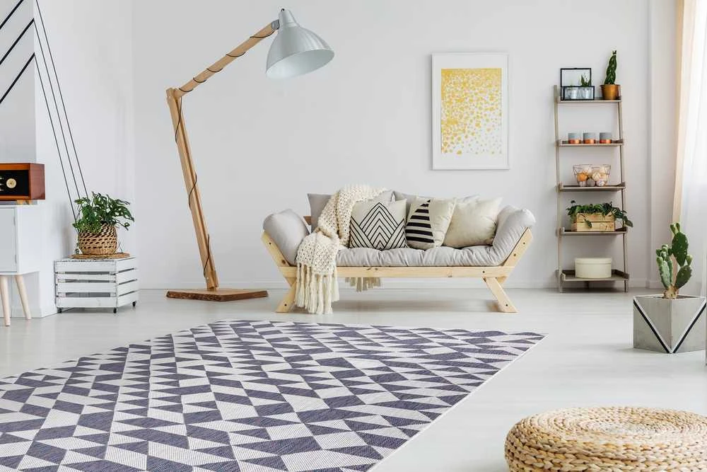 Kilimėlis VINEA GEOMETRIC spalvos kreminis 80x150 Hakano