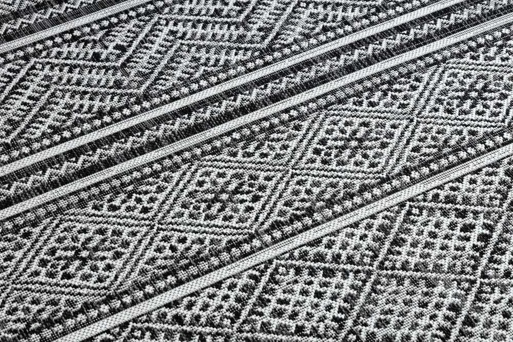 Style Kilimėlis VINEA spalvos juodas boho stiliaus 120x170 Hakano