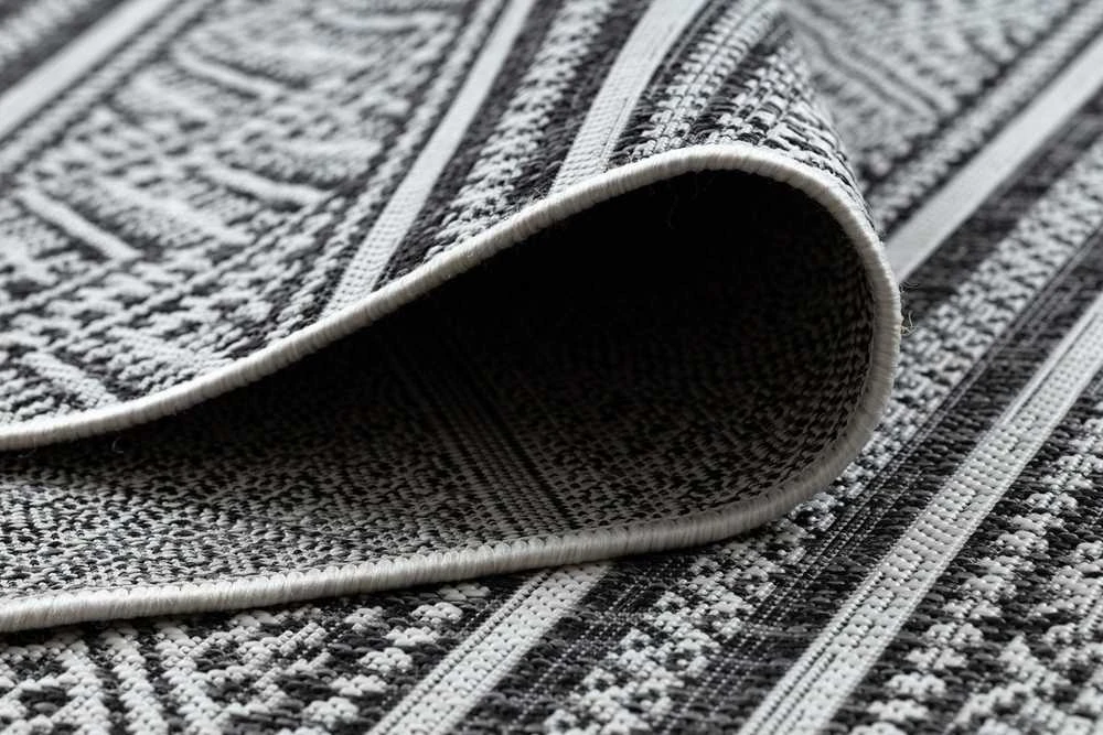 Style Kilimėlis VINEA spalvos juodas boho stiliaus 140x190 Hakano