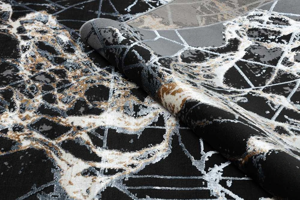 Rug WELLI ABSTRACT 2 color pilka 120x170 Hakano