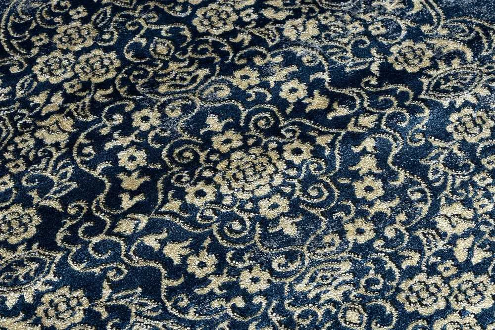 Dywan WELLI ORNAMENT 3 spalva tamsiai mėlyna 160x220 Hakano
