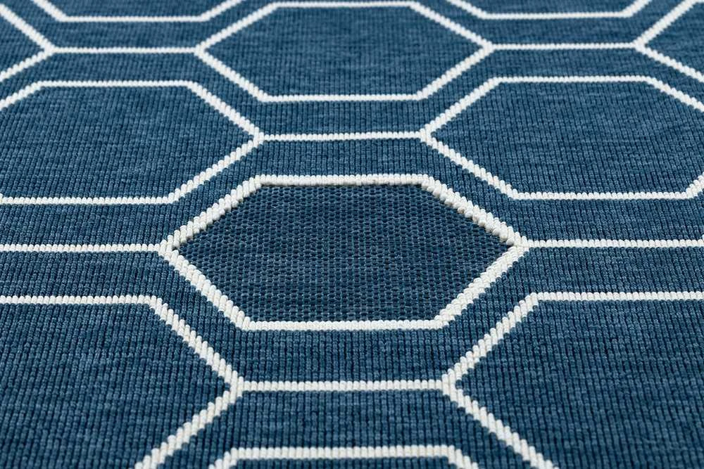 Blue Mėlyna Kilimėlis WINK HEXAGON spalva mėlyna 80x150 Hakano
