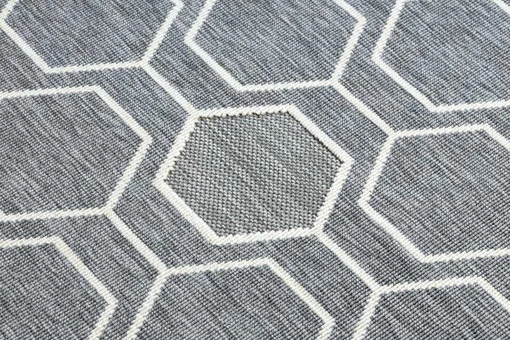 Rug WINK HEXAGON color pilka 80x150 Hakano