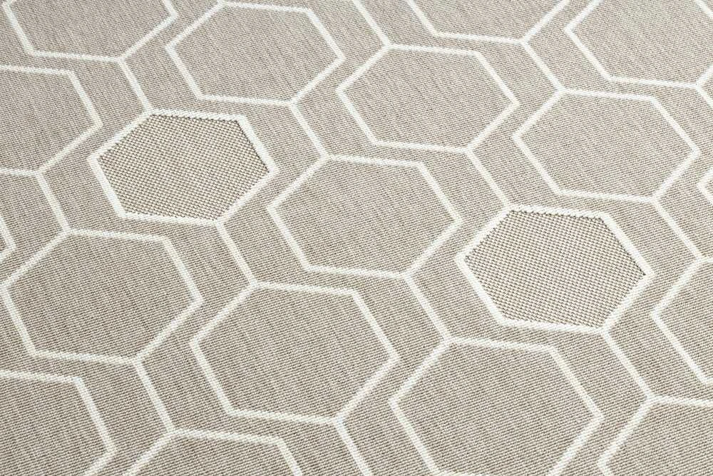 Kilimėlis WINK HEXAGON smėlio spalvos 140x200 Hakano