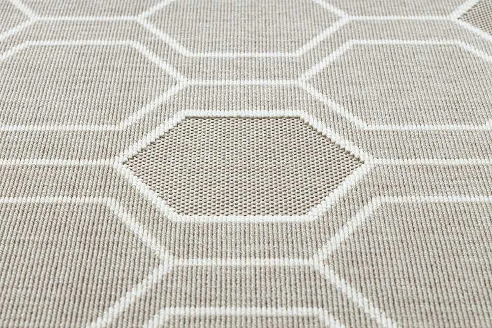 Kilimėlis WINK HEXAGON smėlio spalvos 120x170 Hakano