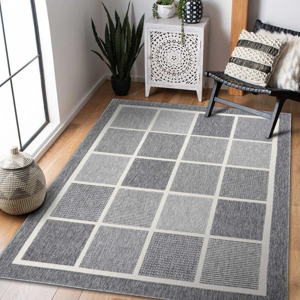 Rug WINK SQUARES color pilka 80x150 Hakano