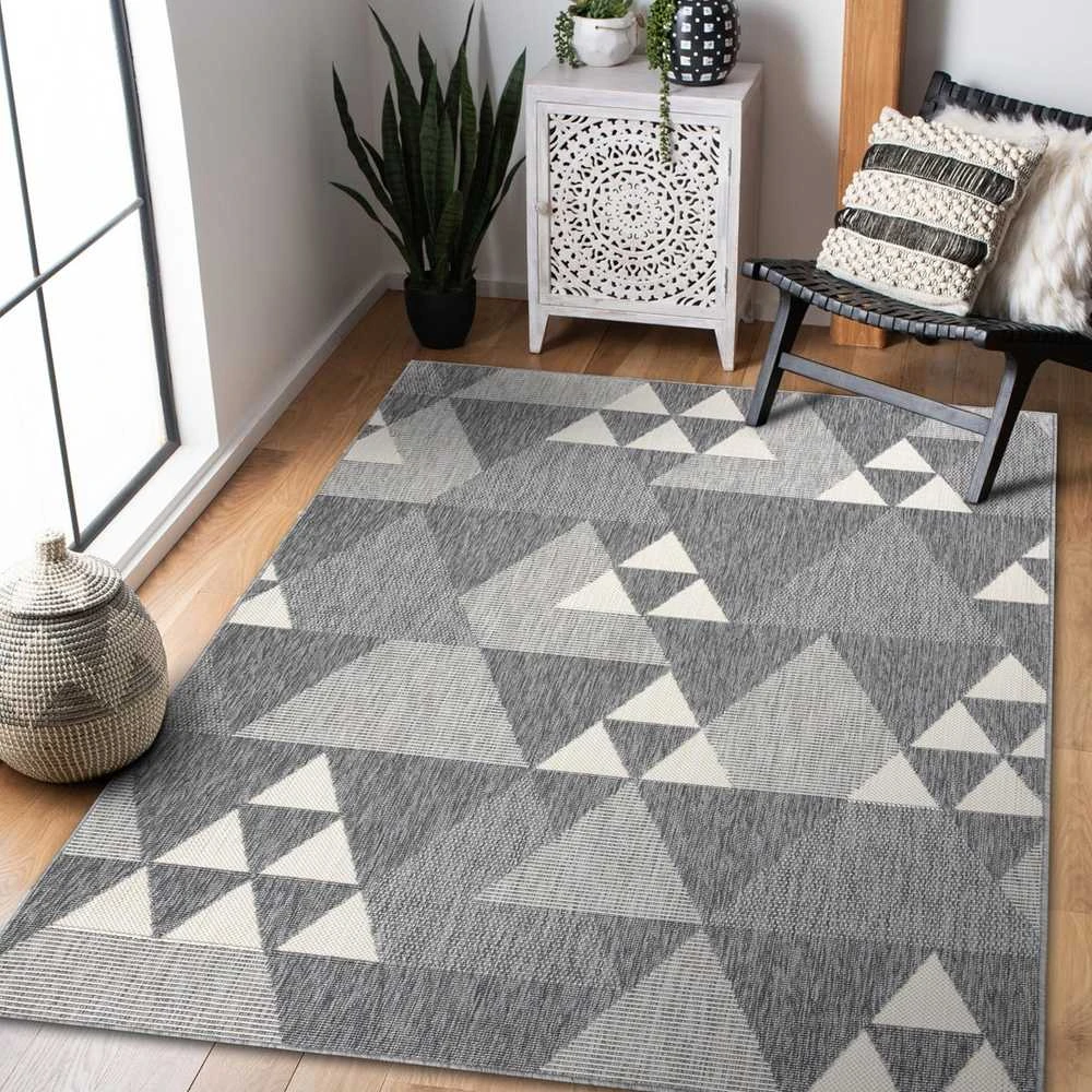 Kilimėlis WINK TRIANGLE spalva pilka 140x200 Hakano