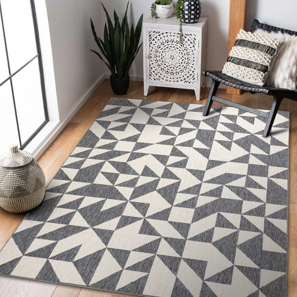 Kilimėlis WINK TRIANGLE spalva pilka 140x200 Hakano