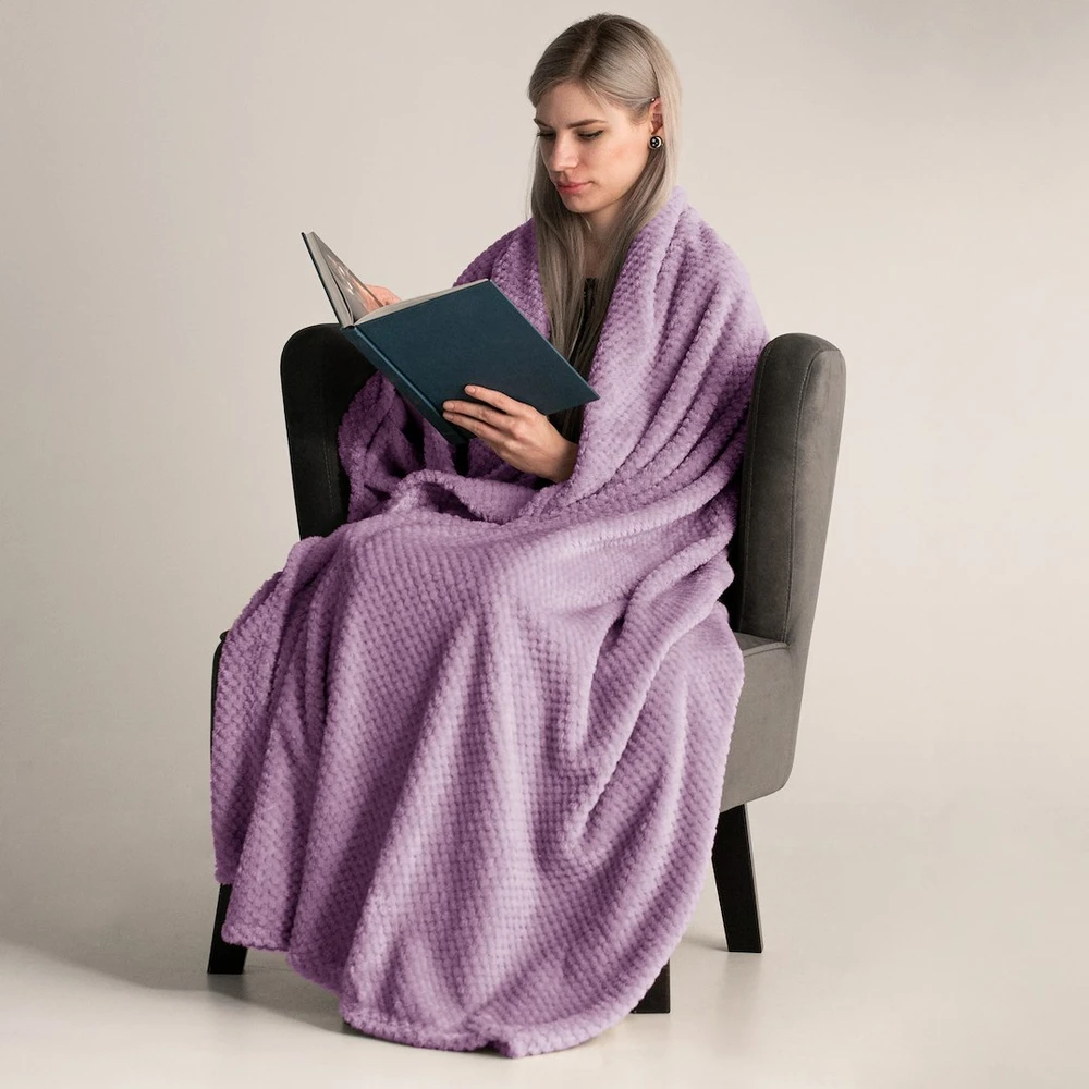 Pledas DecoKing Henry, violetinis, 240 cm x 220 cm