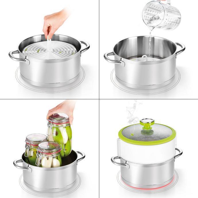 TESCOMA ADAPTERŲ RINKINYS PRODUKTŲ PASTRAVIMUI SU TERMOMETRA Ø 24cm