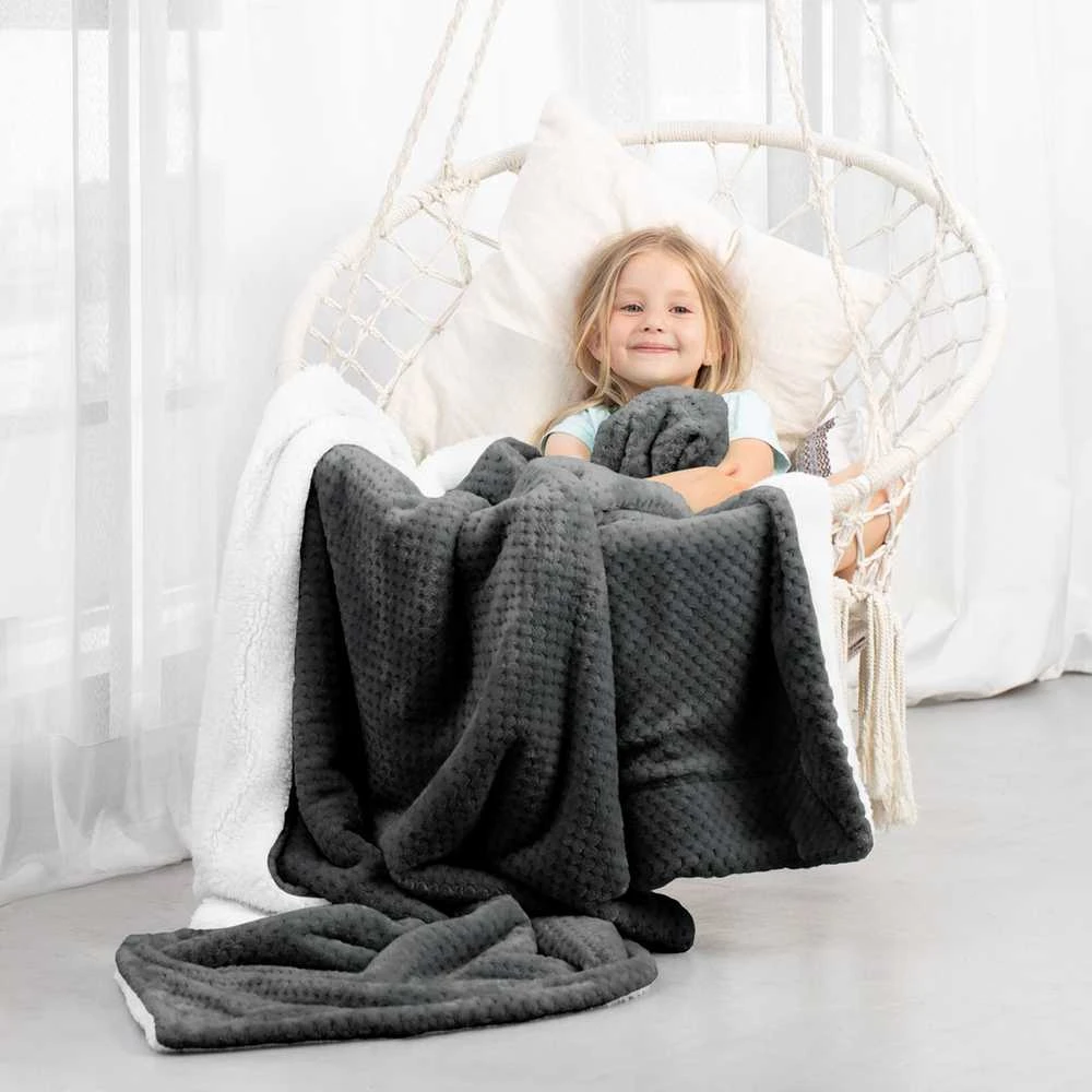 AmeliaHome Pledas SHLEEPY, 170X210 cm, spalva: tamsiai pilka