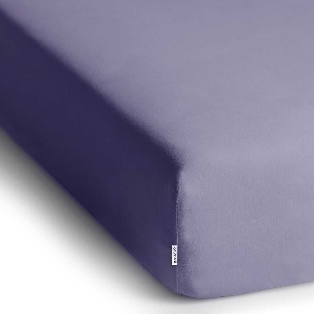 DecoKing Violetinė paklodė su guma Amber AmeliaHome 180–200 × 200 + 30 cm