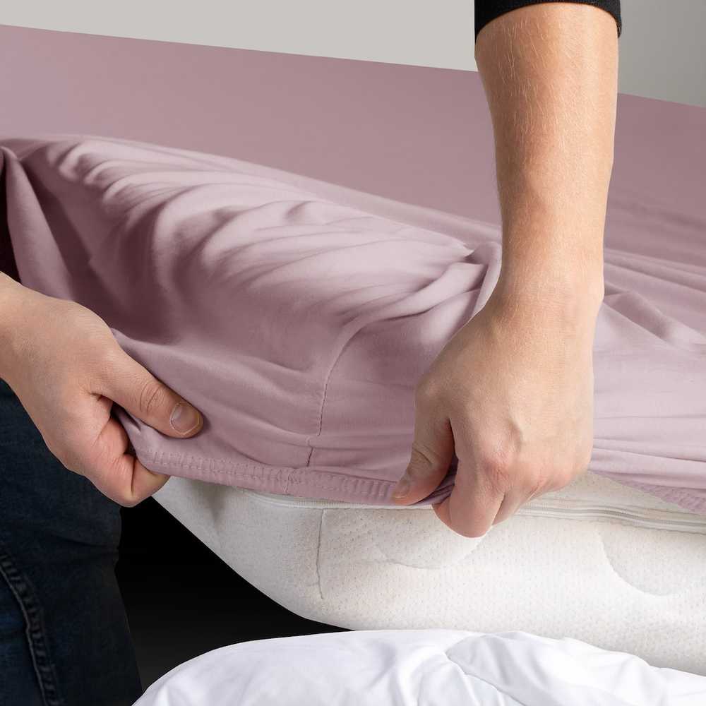 DecoKing Paklodė su guma Restilo, rožinė