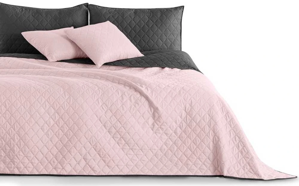DecoKing Lovatiesė 260 × 280 cm, rožinė ir tamsiai pilka
