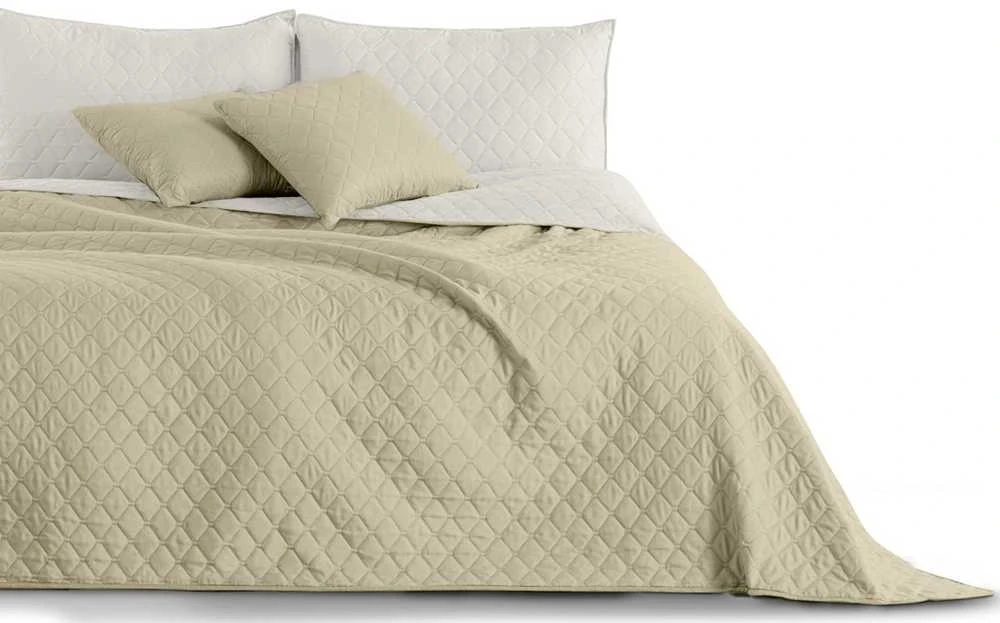 DecoKing Lovatiesė 260 × 280 cm, smėlinė ir balta