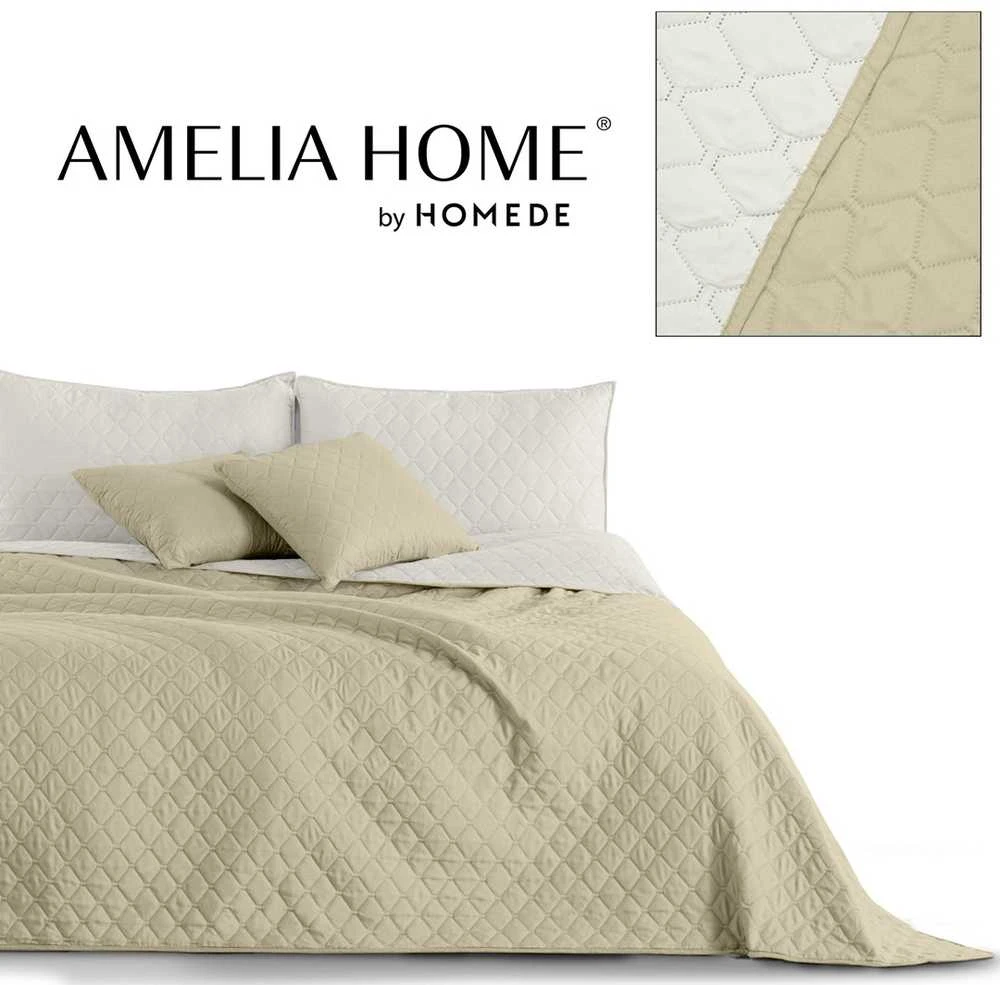 DecoKing Lovatiesė 240 × 260 cm, smėlio ir balta,