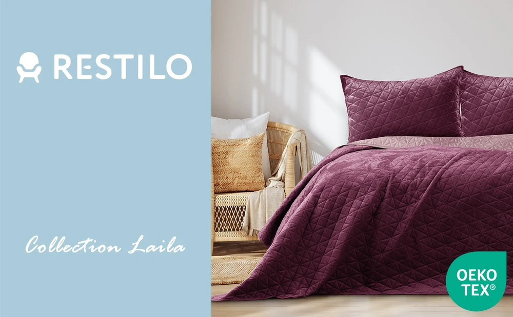 AmeliaHome lovatiesė LAILA, 240x260 cm, spalva: bordo