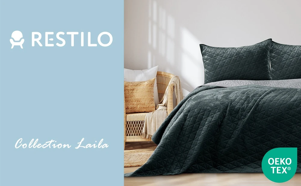 AmeliaHome BEDS/AH/LAILA/GRAPHITE+Sidabrinis/260x280
