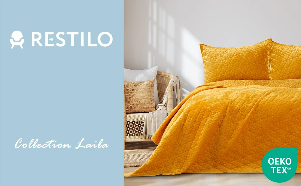 AmeliaHome lovatiesė LAILA, 240x260 cm, spalva: geltona