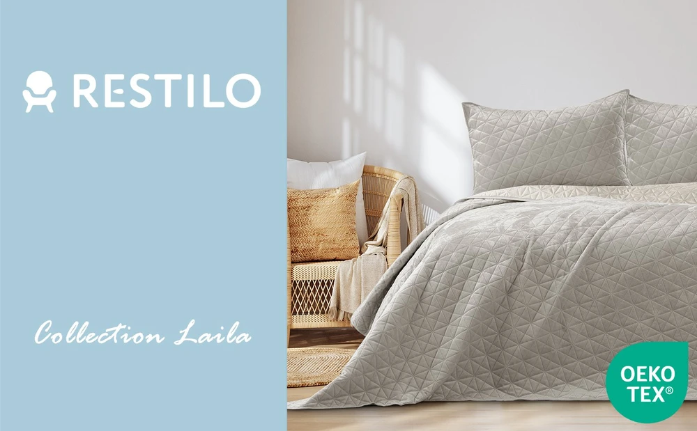 Lovatiesė smėlio spalvos veliūrinė su geometriniu raštu