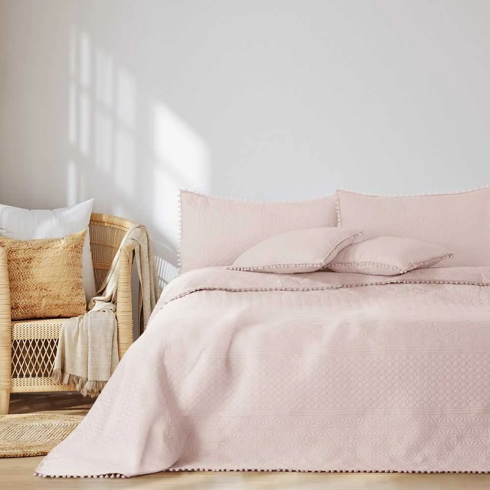 AmeliaHome Lovatiesė 220 × 240 cm, pudros spalvos AH