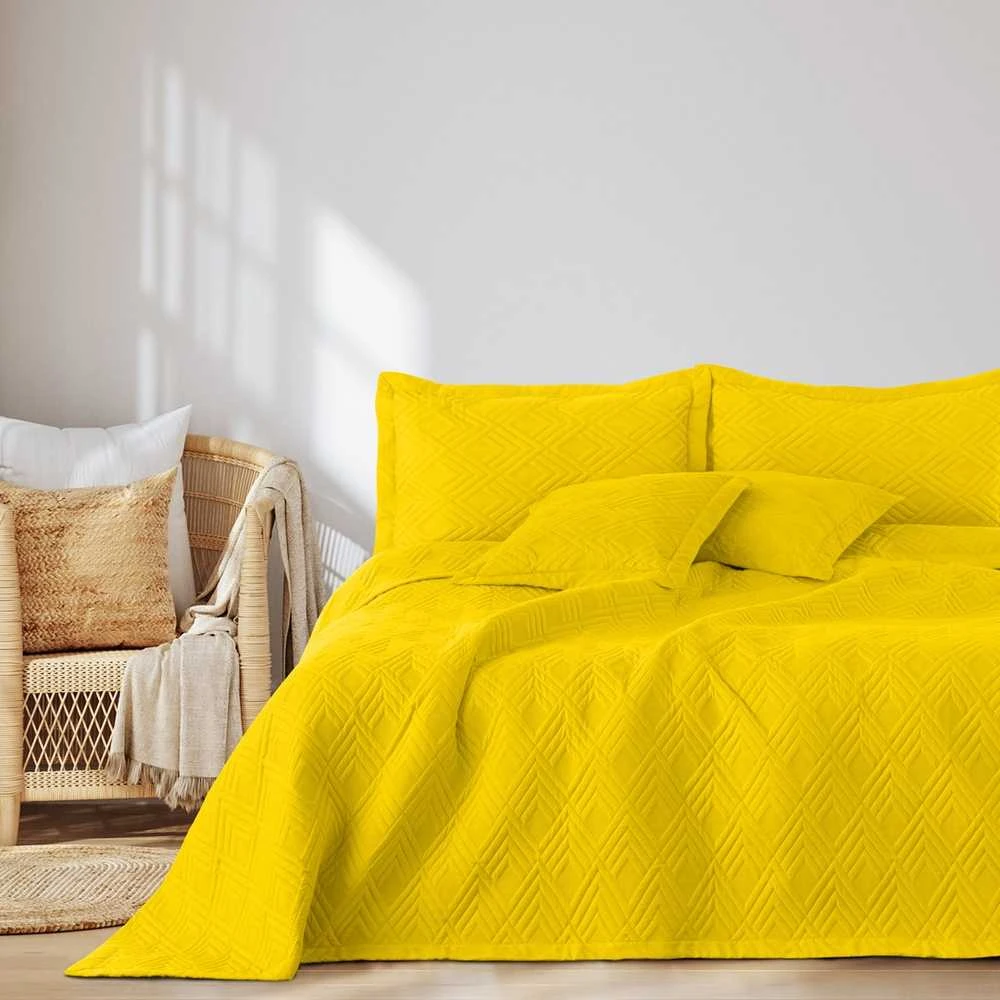 AmeliaHome Lovatiesė 260 × 280 cm, geltonos spalvos
