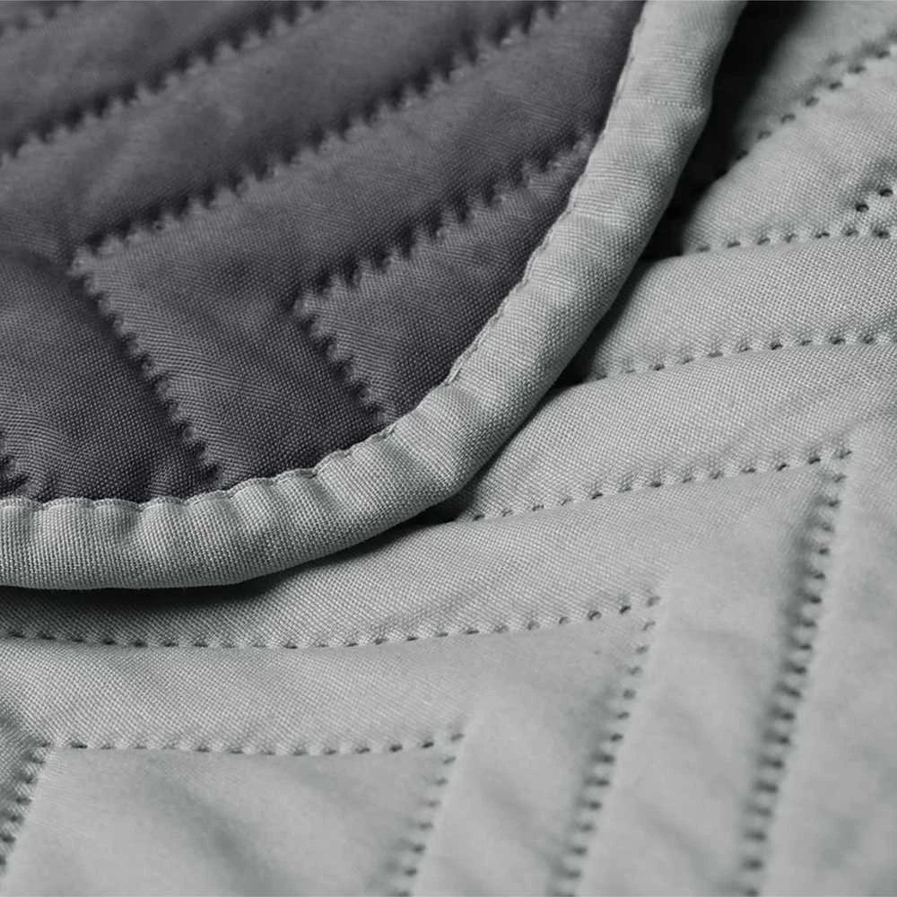 RESTILO SOFTA bedspread, steel pilkas, plain, classic style, microfibre, 200 x 220 cm