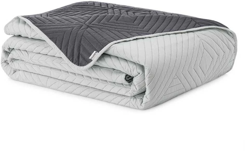 RESTILO SOFTA bedspread, steel pilkas, plain, classic style, microfiber, 170 x 210 cm