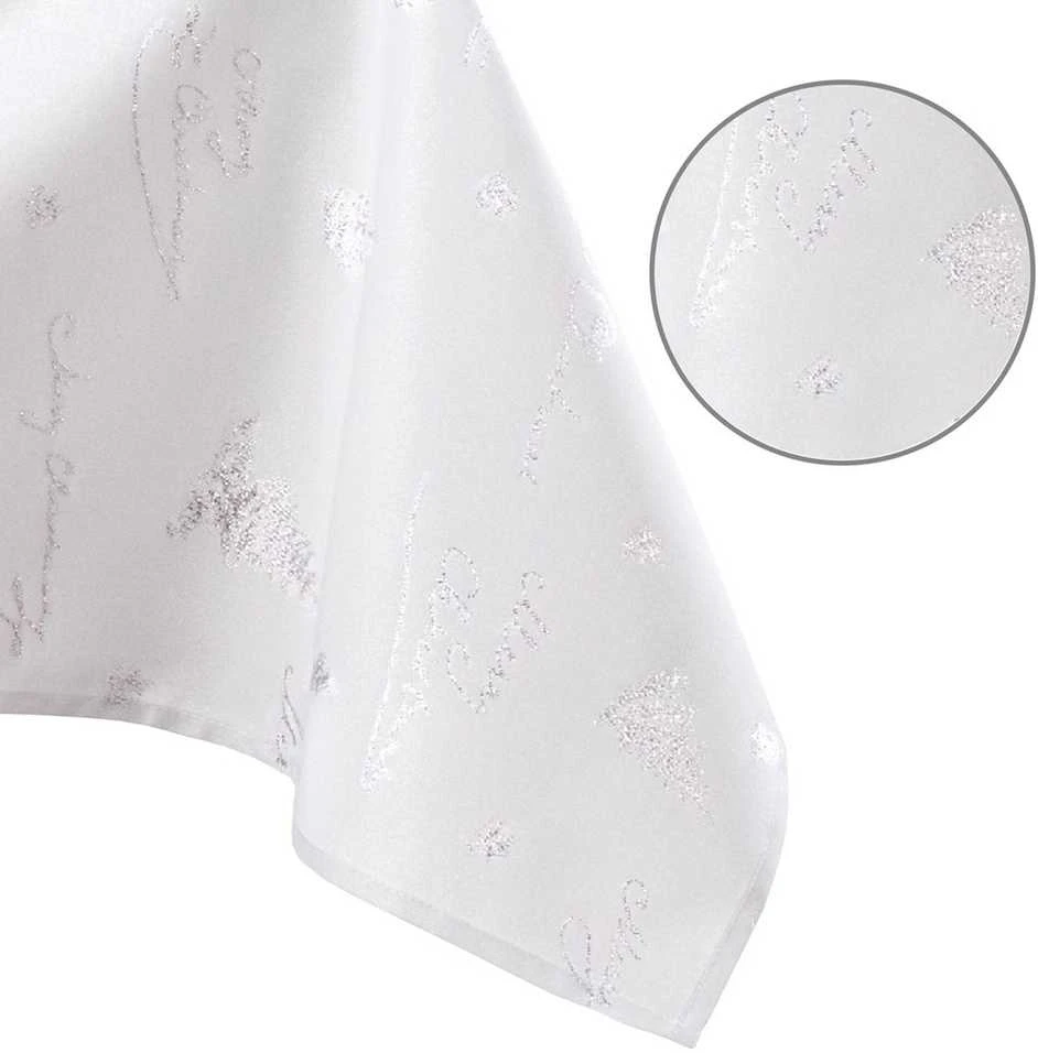 AmeliaHome TCLOTH/AH/CHRISTMASEVE/HMD/Sidabrinis/80X80