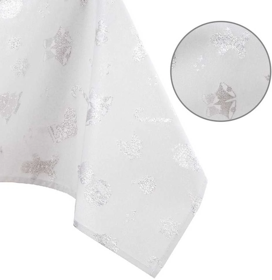 AmeliaHome TCLOTH/AH/CHRISTMASSTORY/HMD/Sidabrinis/30X100