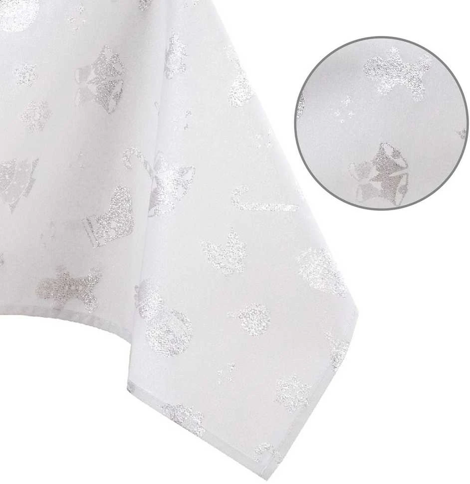 AmeliaHome TCLOTH/AH/CHRISTMASSTORY/HMD/Sidabrinis/40X140