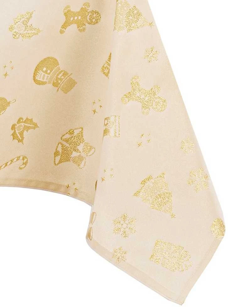 AmeliaHome TCLOTH/AH/CHRISTMASSTORY/HMD/GOLD/30X100